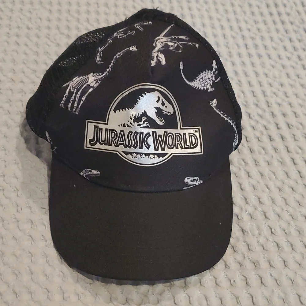 Jurassic World Black Dinosaur Baseball Cap - Black & Silver 1 1/2 to 4 years